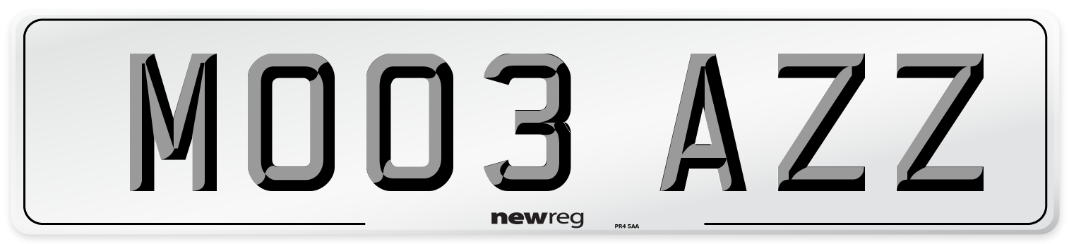 MO03 AZZ Number Plate from New Reg